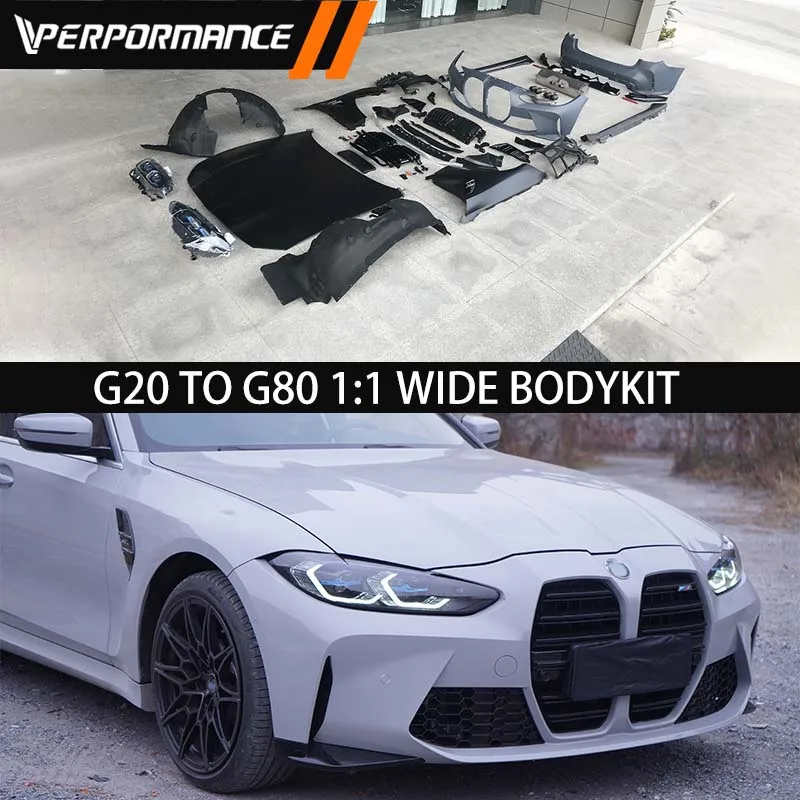 VOITURE! CAR BUMPERS 3 SERIES G20 TO G80 1:1 WIDE BODYKITS