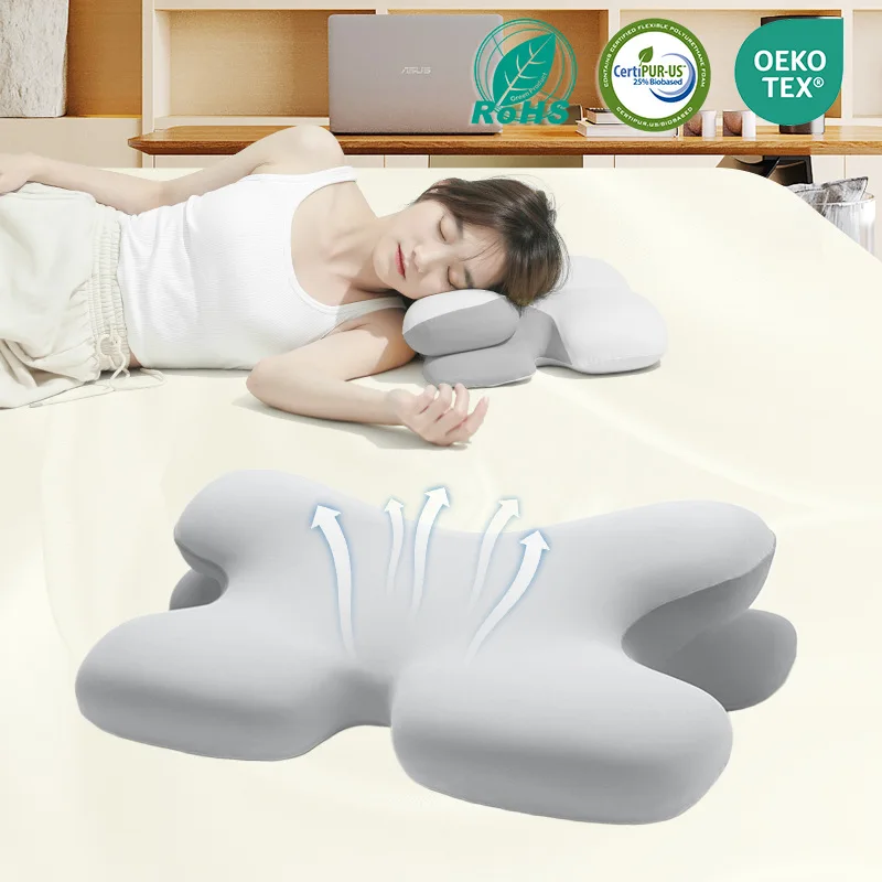 Взрывная подушка для сна в форме шейки матки для боковых сна — пена с эффектом памяти с медленным отскоком