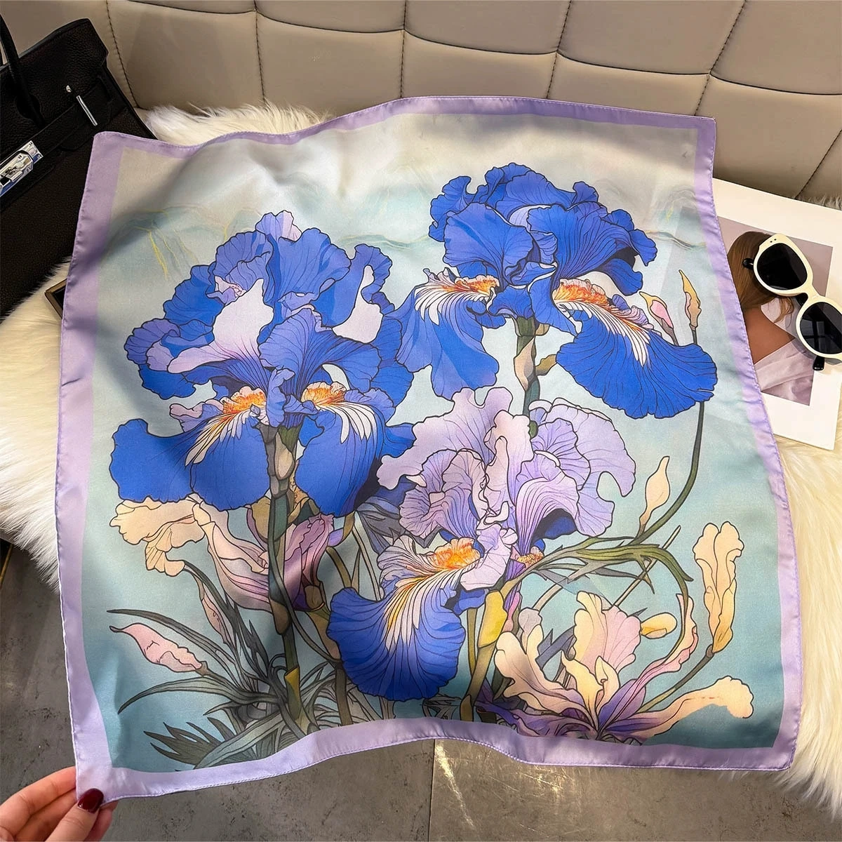 

Весенний декоративный квадратный платок-солнцезащитный крем 2026 для женщин, фулярд, хиджаб, 2 шт./лот