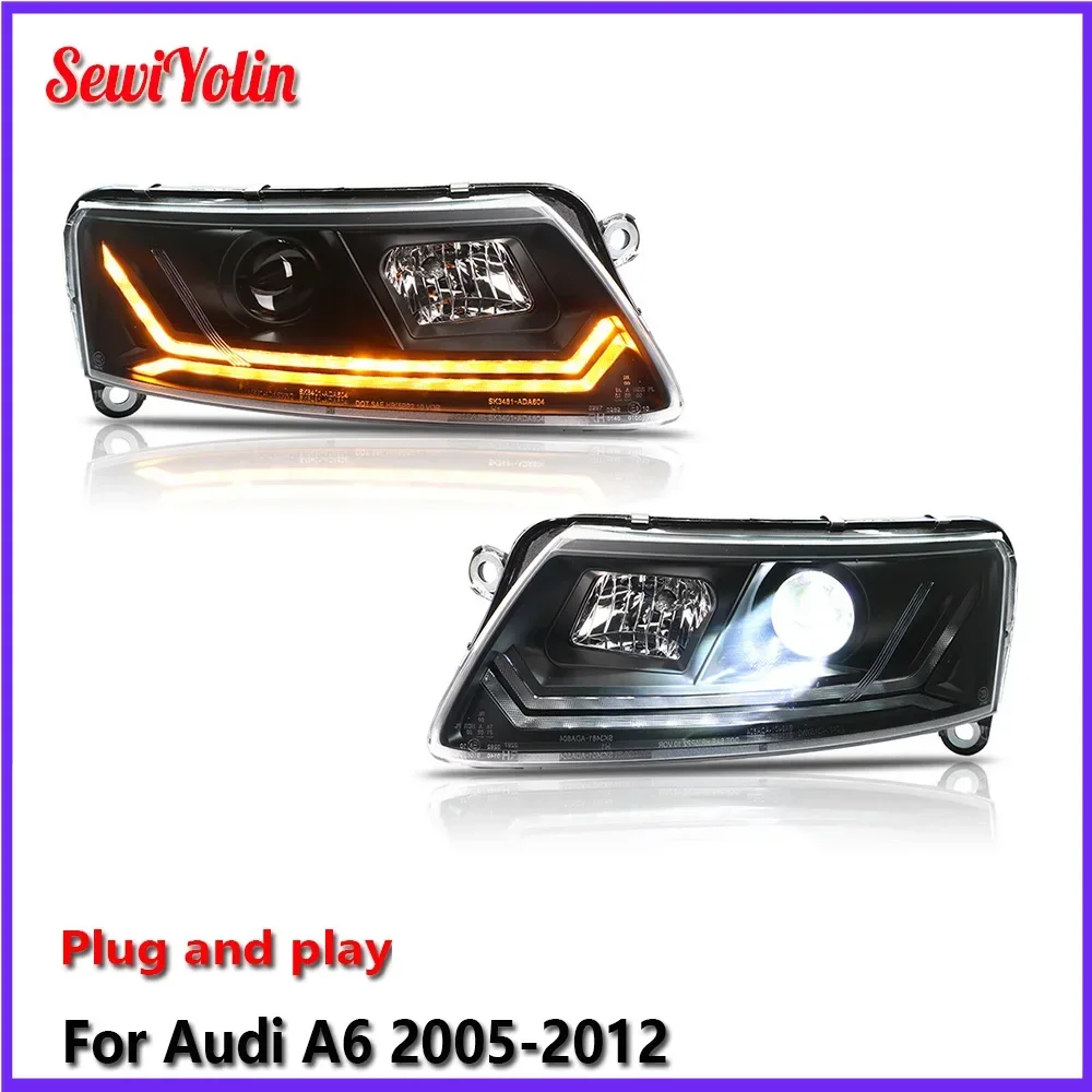 

Car LED Headlight Light Assemblies For Audi A6 LED Headlights 2005-2012 Auto Fog DRL Brake Turn Signal Lamp Plug and Play