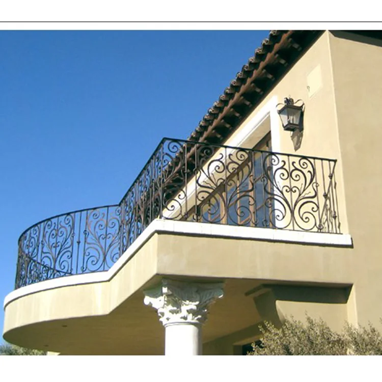 Customization Modern Design Wrought Iron Balcony Balustrades for Villa Decoration Factory Direct Sale