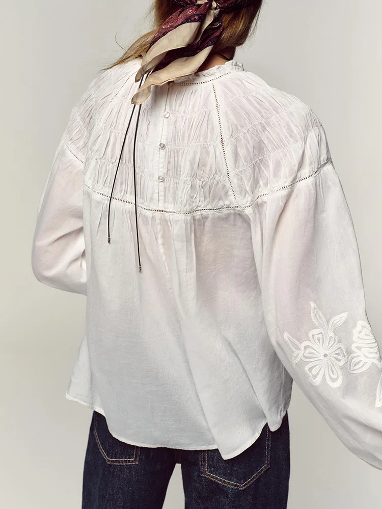 Romantische Sle Long Sve rond Ne irt Honingraatpatroon Nieuwe collectie Winter 2025 Dames Faion Etnisch Toneelkostuum