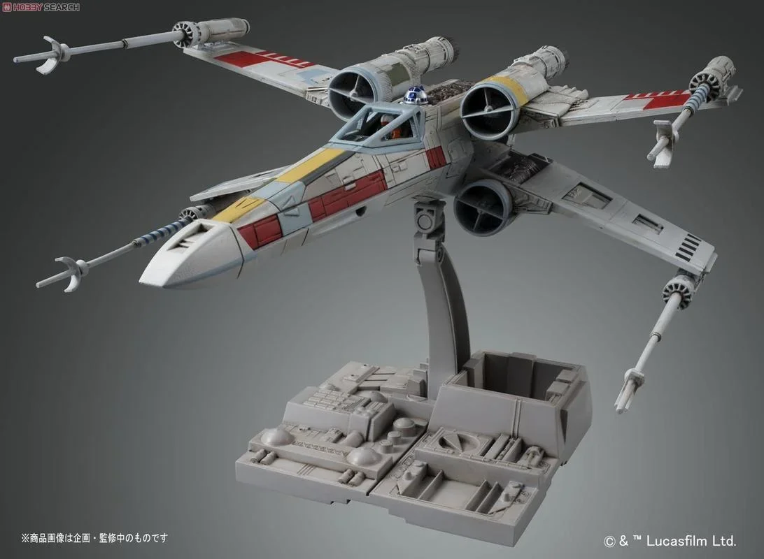 Oryginalne figurki figurka z Anime Bandai Star Wars X-wing 1/72 ozdoby na biurko kolekcjonerskich zabawki modele kolekcjonerskich