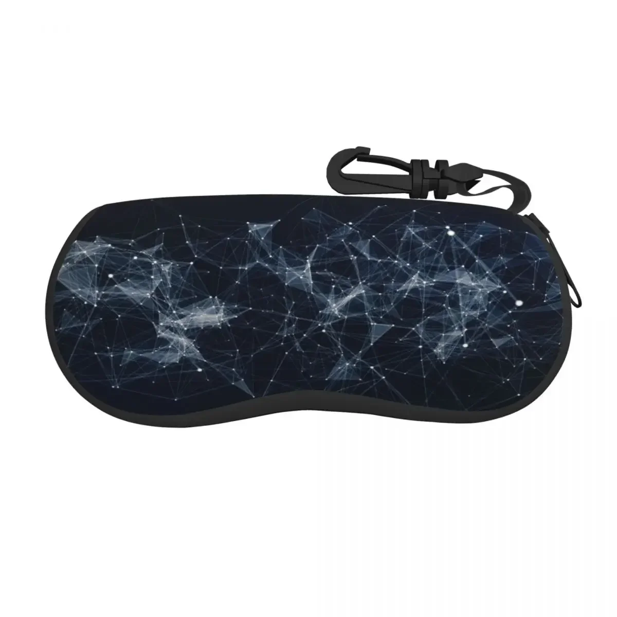 

Glasses Case Abstract Technology Triangle Portable Zipper Glasses Case Unglasses Cover Glasses Storage Case