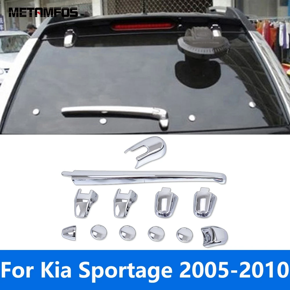 Exterior Accessories For Kia Sportage 2005 2006 2007 2008 2009 2010 Chrome Rear Window Wiper Cover Trim Windshield Wash Strip