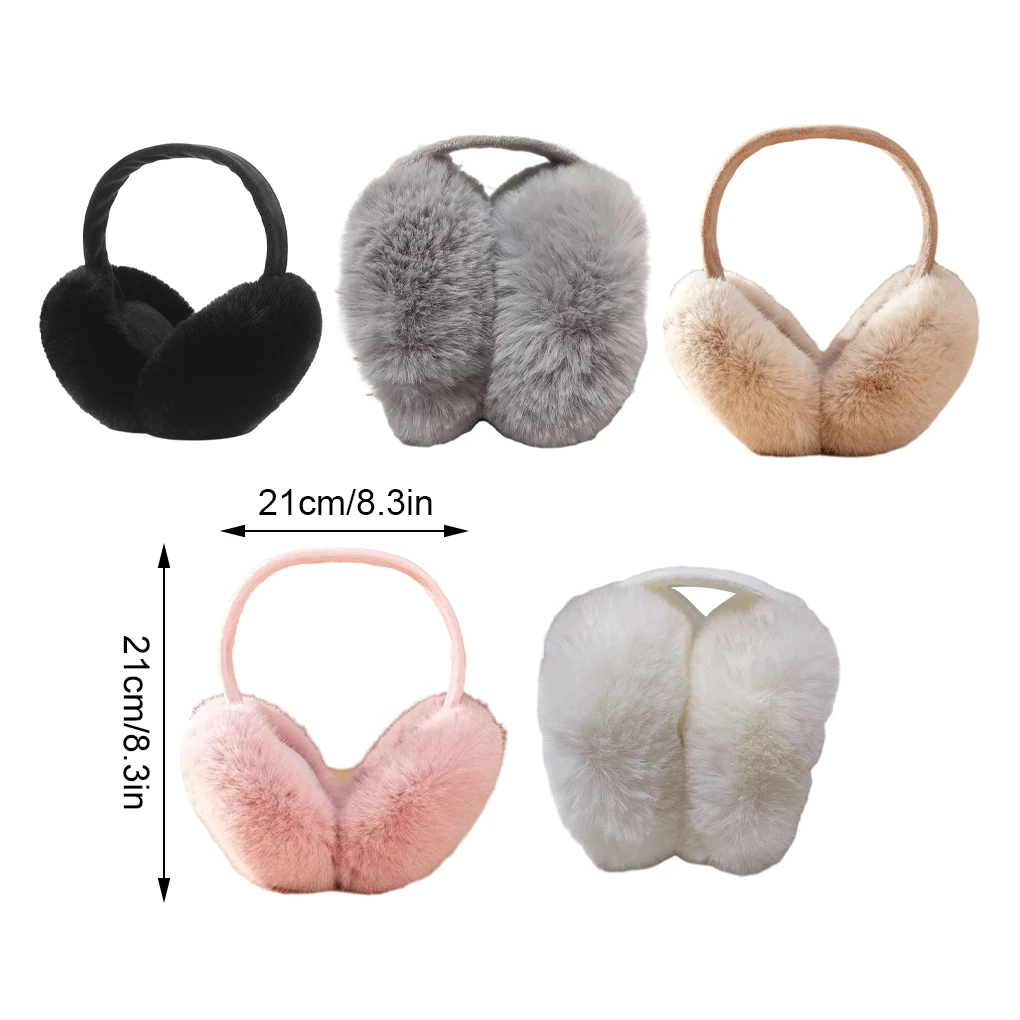 Unisex Plush Ear Muffs, manter-se confortável no frio, monocromático, macio, quente, moda, inverno, Premium