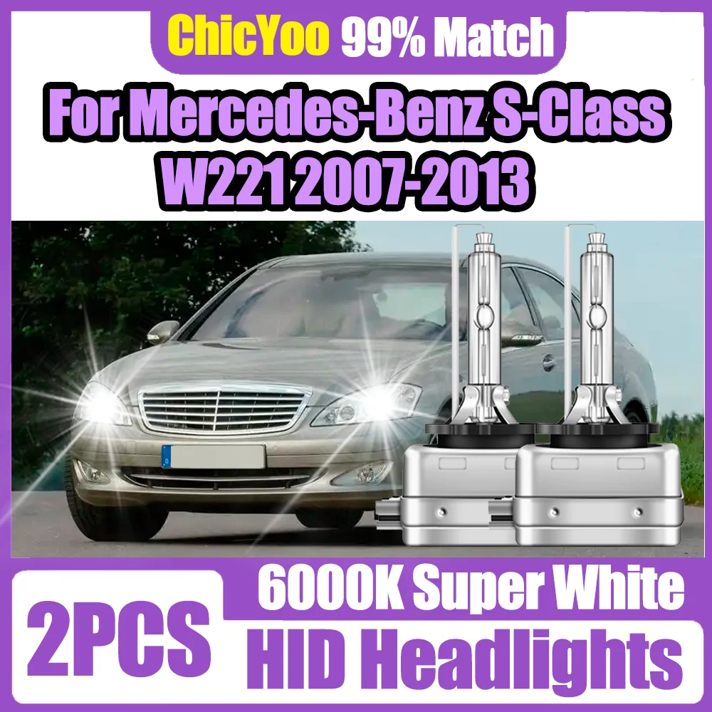 

2PCS D1S HID Xenon Headlamp Bulbs Car Front Lights 35W 20000LM Canbus LED Headlights For Mercedes-Benz S-Class W221 2007-2013
