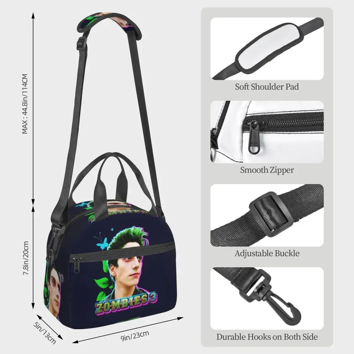 Zombies 3 . Zed Insulated Lunch Bag for Women Office Cooler Thermal Box Tote Leakproof Lunch Boxes