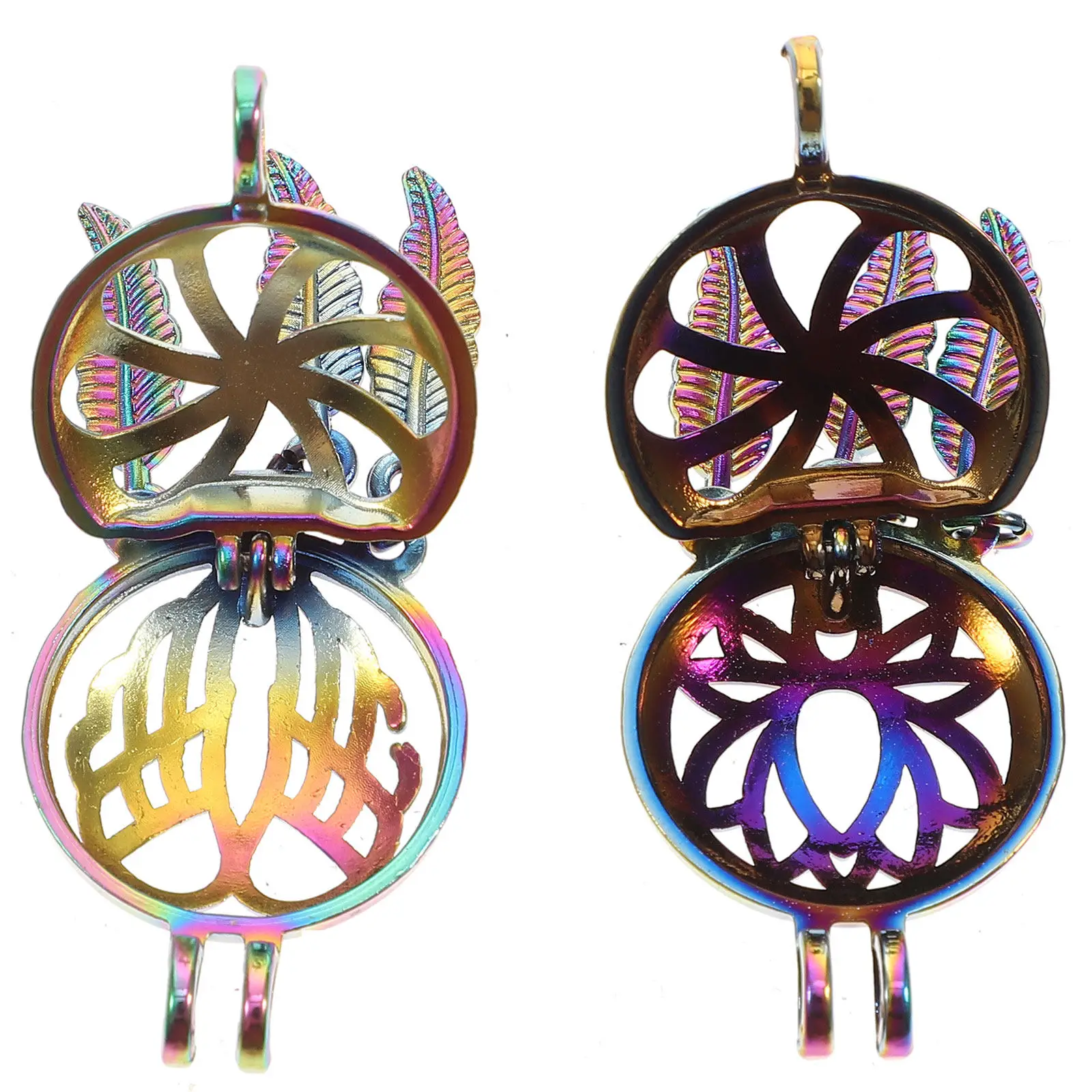 

2Pcs Chic Essential Oil Pendants Portable Aromatherapy Necklace Hanging Decor for Women Fashionable Elegant Occasion Gift