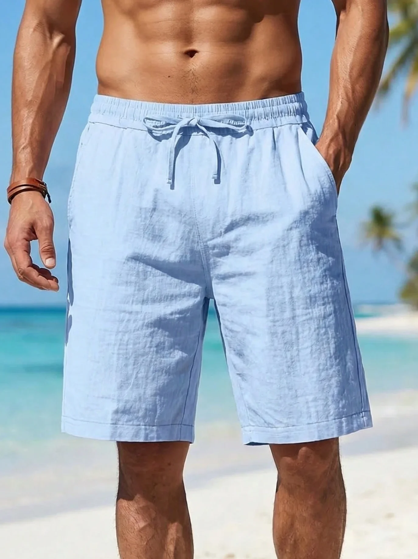 Thumbnail 3 - #10 Top 50 Mens Cotton Linen Summer Shorts