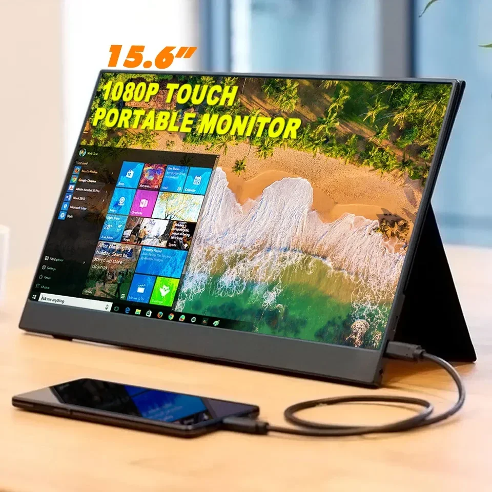 

15,6 дюймов FHD 1080P IPS экран двойные динамики Тип C HD мини портативный для ноутбука ПК телефона переключатель PS5