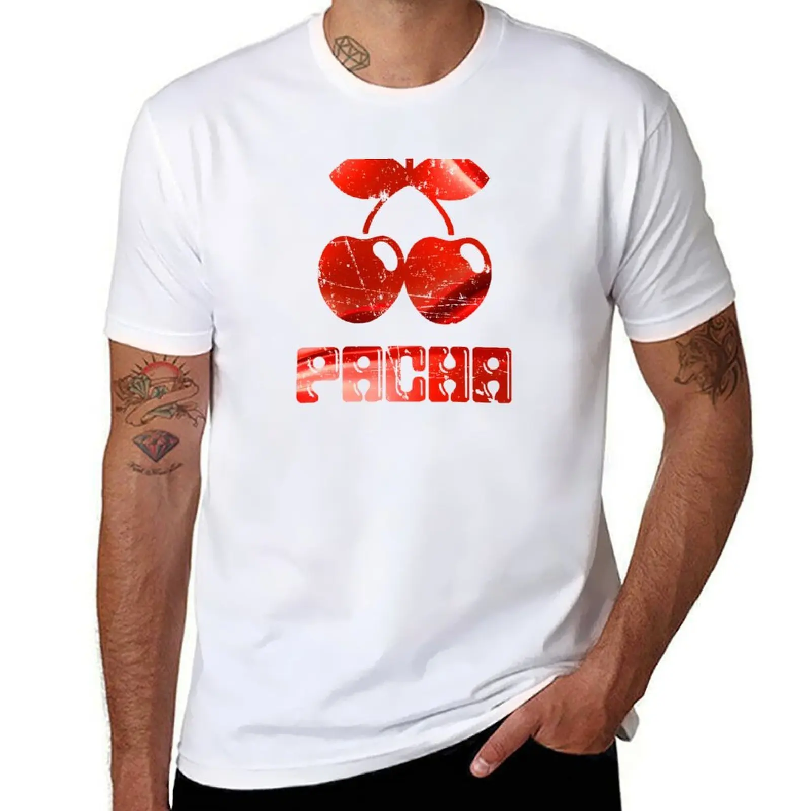 Pacha Club IBIZA: MODEL Red vintage Club legend by La French Touch T-Shirt t shirt for man T-Shirt