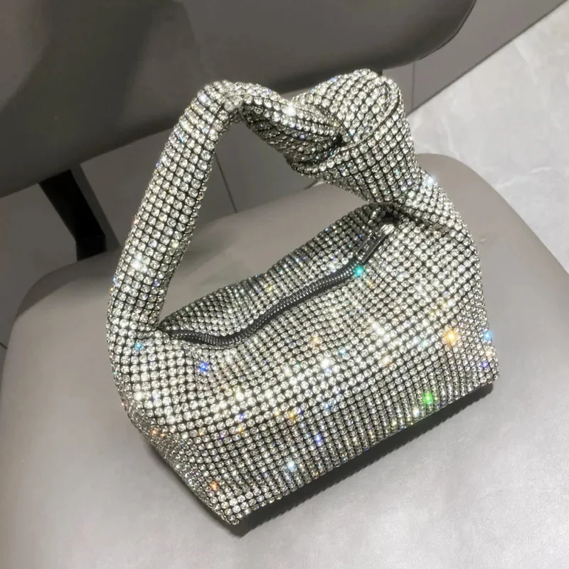 

Luxury Shiny bag Diamond Knotted Fashion Evening Bag Crystal Large Capacity Women Bag Purses Handbags Designer Party Clutch bags