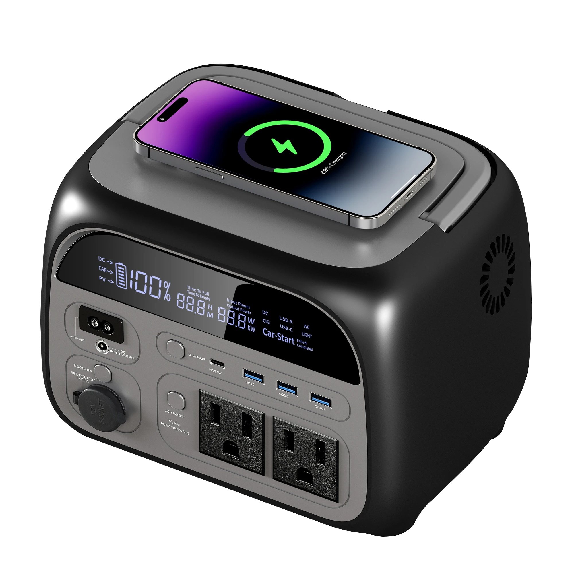 CTOLITY 345WH مولد طاقة شمسية للتخييم 500 واط محطة طاقة محمولة 108000 مللي أمبير بطارية LiFePo4 100 واط 20.5 فولت لوحة طاقة شمسية للتنزه RVs #2