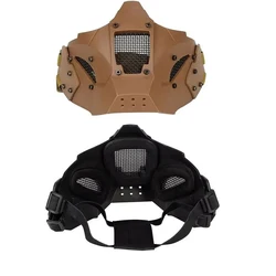 Máscara táctica de media cara Airsoft Iron Warrior, máscara protectora transpirable para caza, accesorios de Paintball para juego de guerra