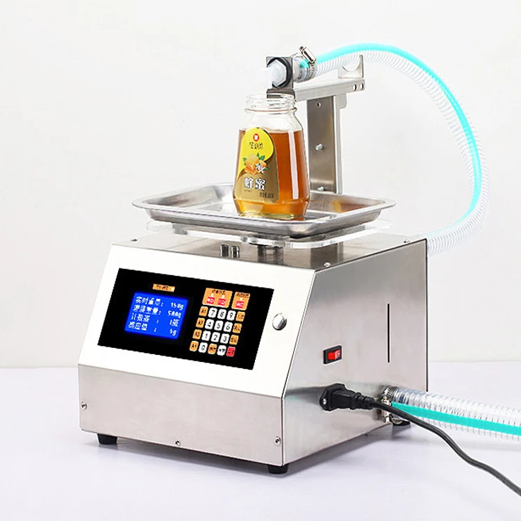 

Viscous Honey Laundry Detergent Gear Pump Liquid Filling Machine small Semi-Automatic Weighing And Filling Machine