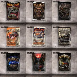 Flag Hot Road Custom Show Rockabilly Music Home Poster Advertise Logo Sport Outdoor Club Digital Printing Banner Brass Grommet