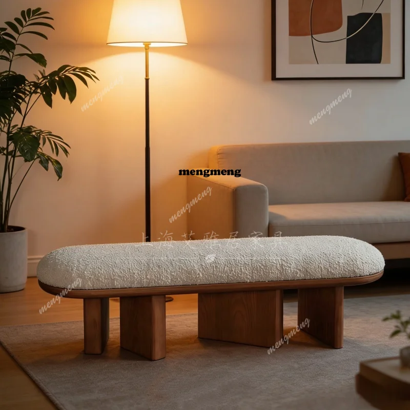 

Medieval style bedroom end of bed rest bench retro model room living room sofa creative cloakroom shoe changing stool