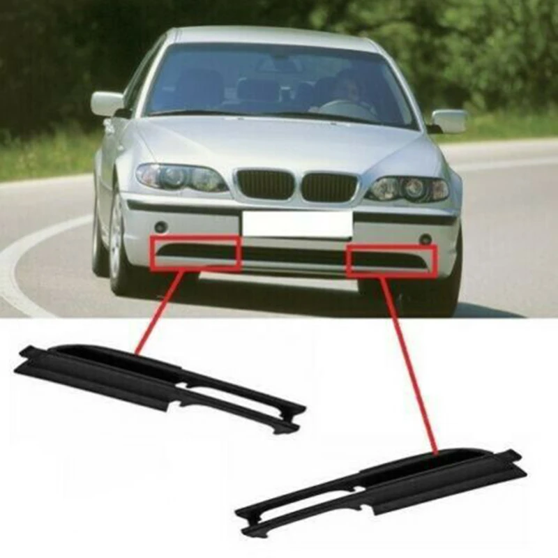 2Pcs Car LH & RH Bumper Grille for BMW E46 330I 320I 325I 325Xi 2002-2005 51117032614 51117032613