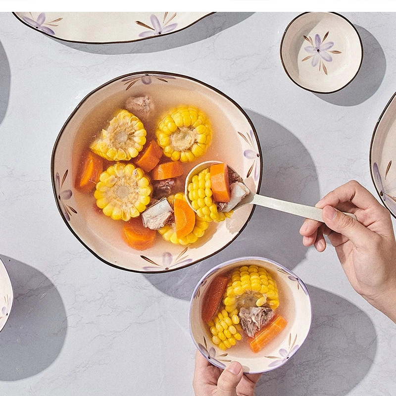 أدوات مائدة صغيرة من السيراميك، أجراس الرياح، معكرونة غير منتظمة، أرز #2