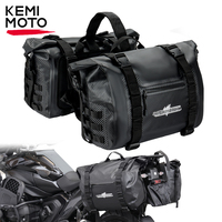 Motorcycle Saddlebags 50L Waterproof PVC Saddle Bags Adventure Side Bags for Touring Sport Street Off-Road Bikes Luggage Storage