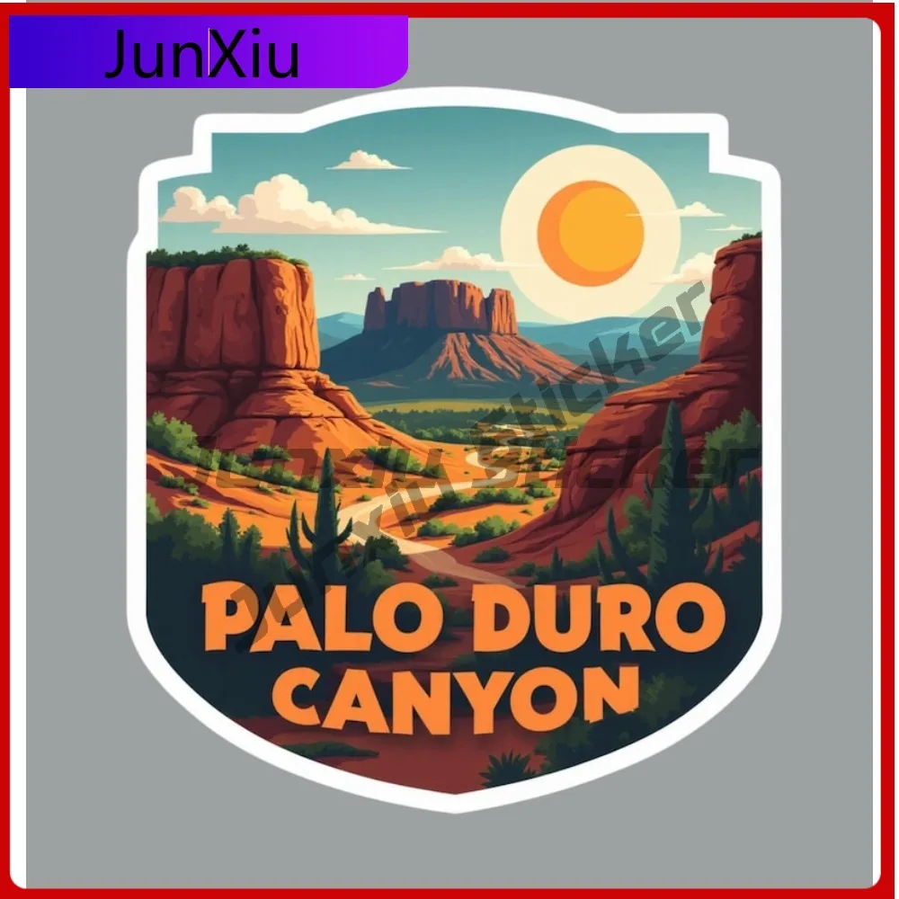 

Palo Duro Canyon Amarillo Texas Travel Vinyl Sticker Camping Camper Windows Windshield Luggage Kayak Sticker For Car Decoration
