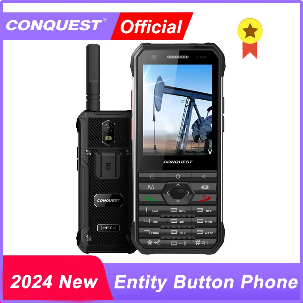 desbloqueado 4g dual sim robusto celular suporte a teclado celulares com flash forte novo 2024 conquest f3 01