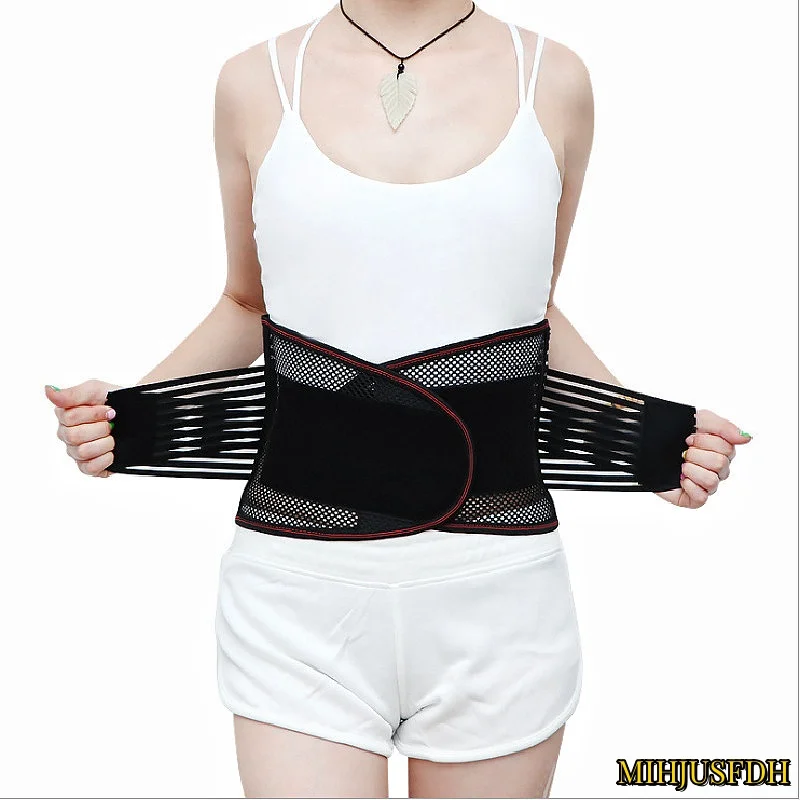 Waist belt steel plate support lumbar intervertebral disc lumbar muscle strain mesh waist circumference fixation belt