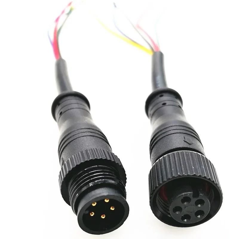 LED Connection Cable Indoor and Outdoor Display Lamp Male and Female Docking M12 Power Cord Waterproof Line