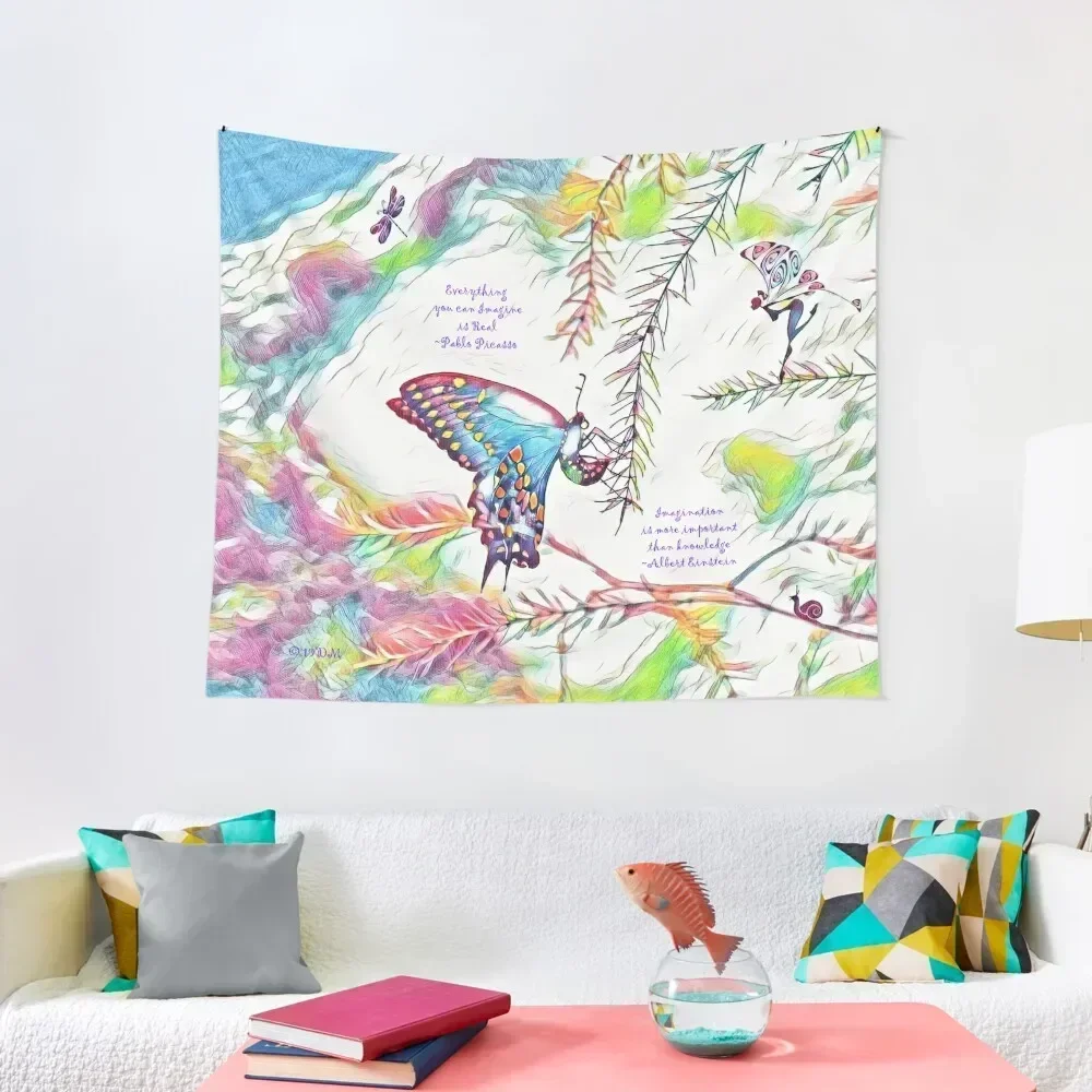 

Imagine Tapestry Decorative Wall Mural For Bedroom Carpet On The Wall Tapestry