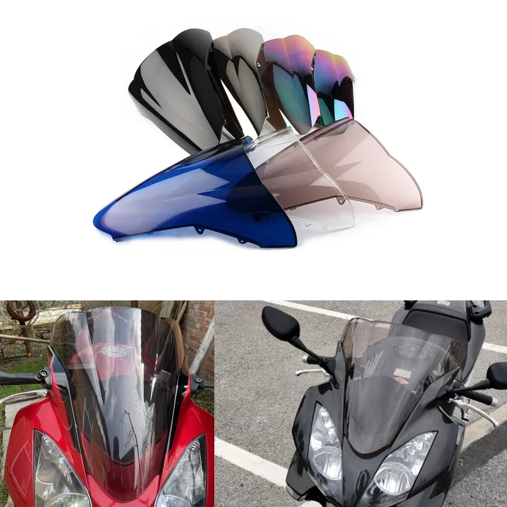 For Honda Motorcycle Double Bubble Windshield Deflector Protector Wind Screen VFR800 VFR 800 2002-2012 2003 2004 2005 2006 2007