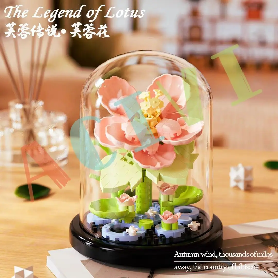 Diy Micro Flower Building Blocks Mini Bricks Particles Eternal Life Flowers Home Decoration Assembling Puzzle Toy Children Gift