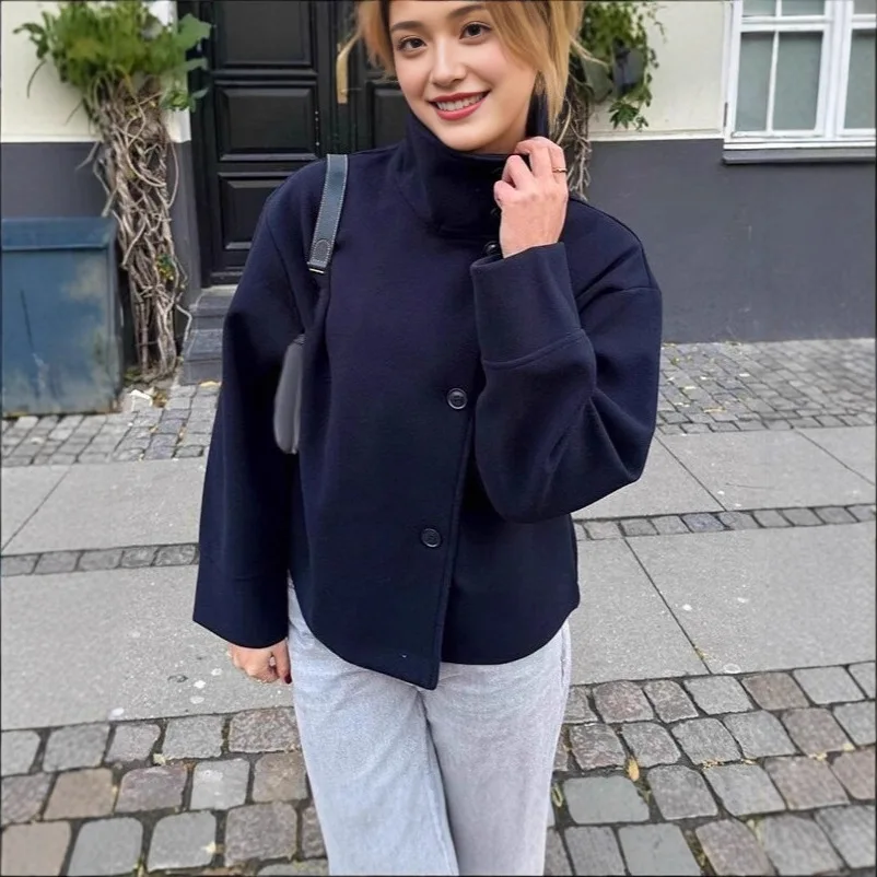 Women's Autumn And Winter CoatsEurope, America 2026 Autumn And Winter New Women's Clothing, Elegant Temperament Stand-up Collar