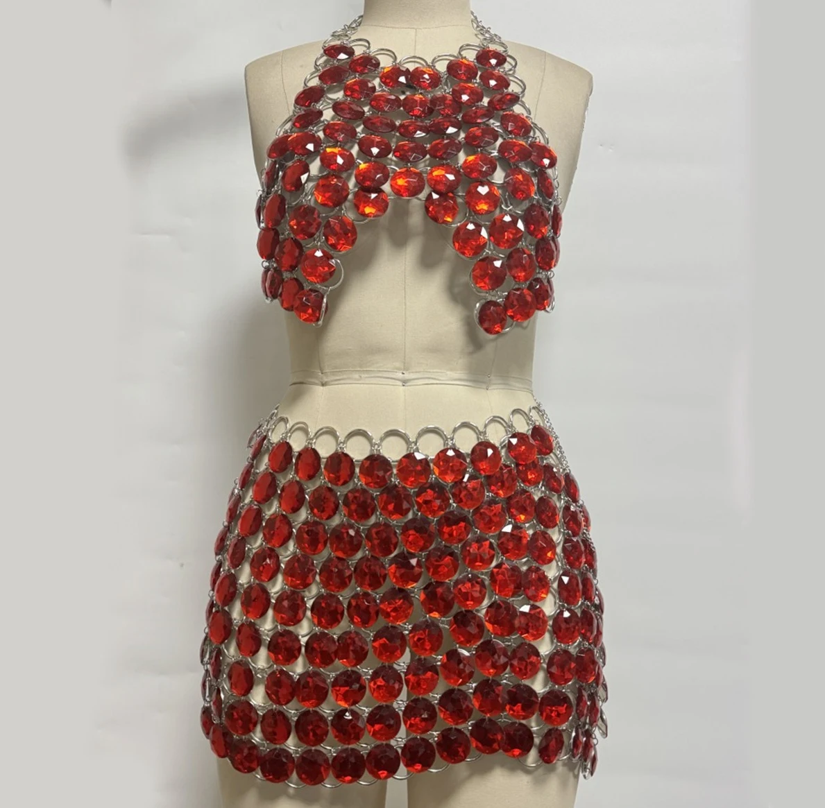 

Ruby Galaxy Rainbow Set For Women New Neckline Slimming Backless Strapless Sexy Shiny Hot Girl Bodycon Short Skirt Party Dress