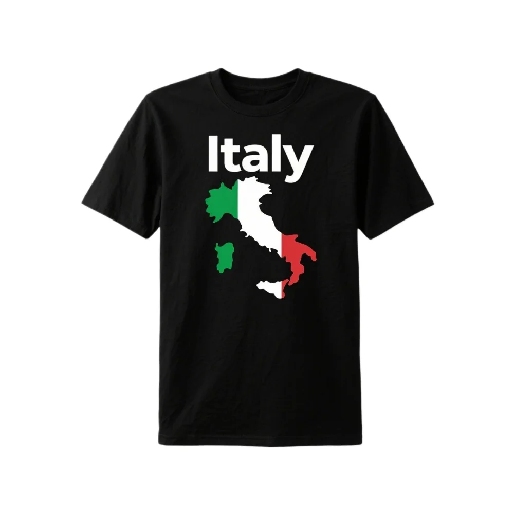 Simple Style Italy Flag Map, Italian Boot T-Shirt. Summer Cotton O-Neck Short Sleeve Mens T Shirt New S-3XL