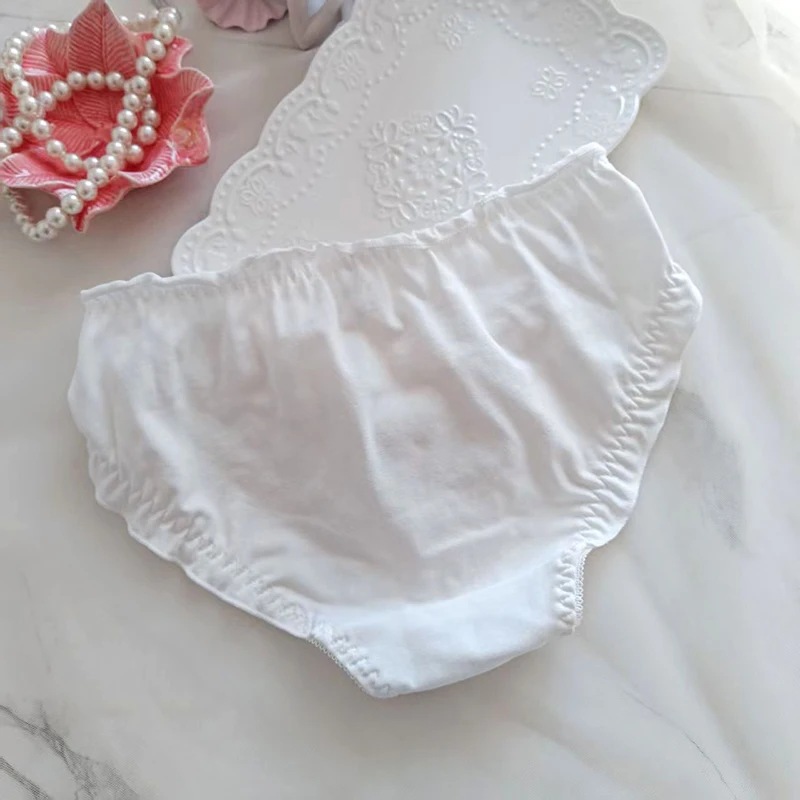 Women Milk Silk Cute Lovely Sweety Underwear Thin Breathable High Elasticity Soft Panties Ribbon Bow Lolita Princess Breifs