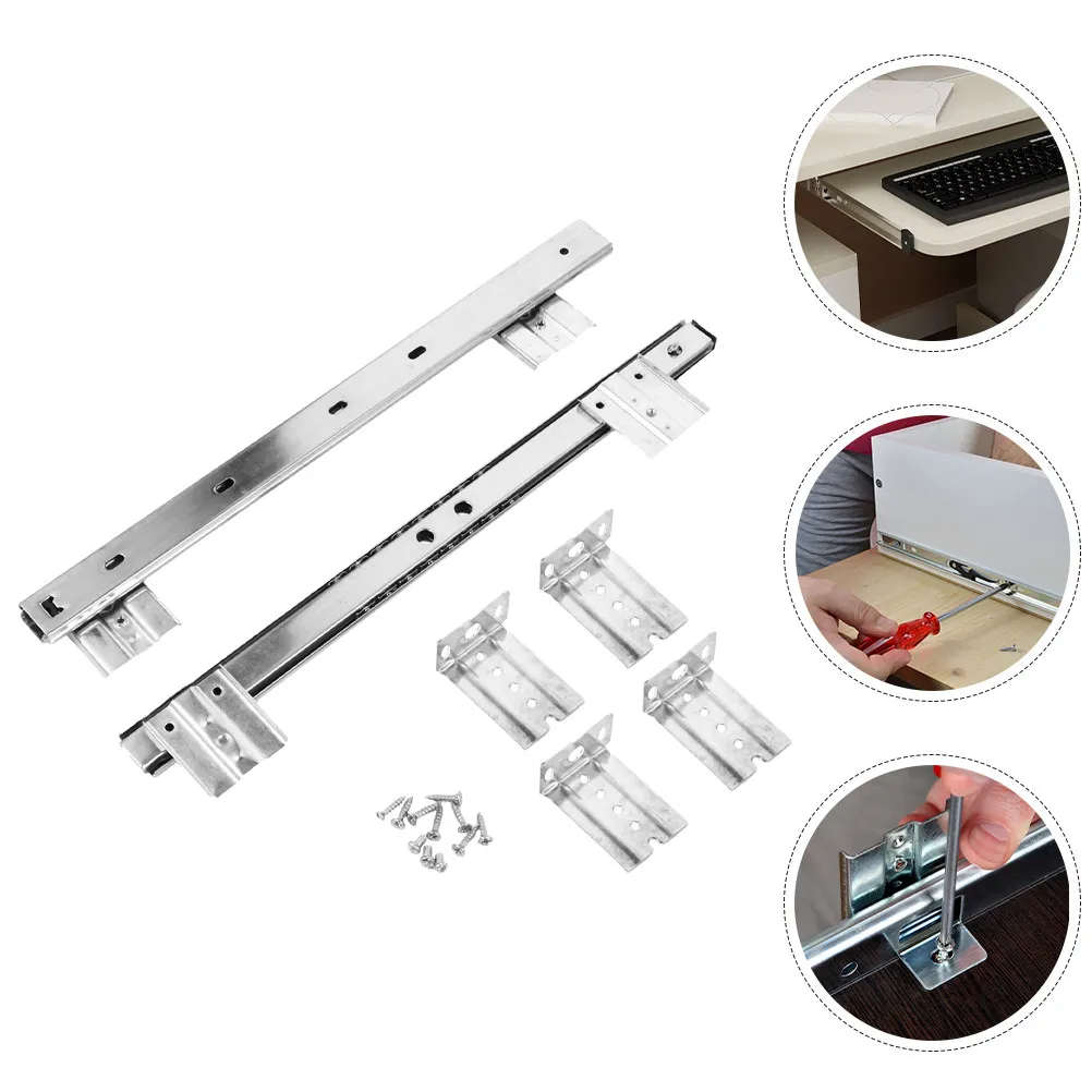 

1Set 27Inch Keyboard Drawer Slide Premium Cold Rolled Steel Slide with Burr-Free Edges Sleek Design Keyboard Tray Slides Drawer
