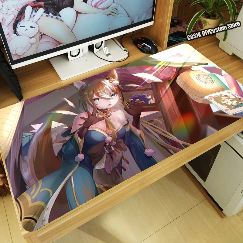 NEW Anime Game Genshin Impact Gorou Mouse Pad Large Keyboard Desk Mat Mousepad Laptop Playmat Kawaii Gaming Accessories