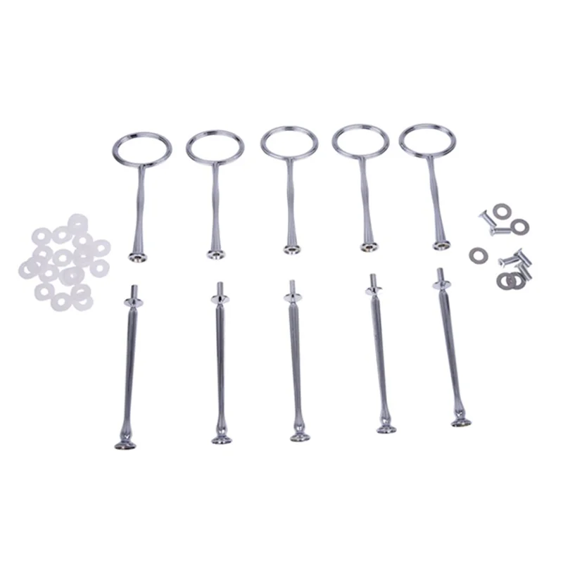 ABUN-10 Wedding Metal 2 Tier Cake Stand Center Handle Rods Fittings Kit