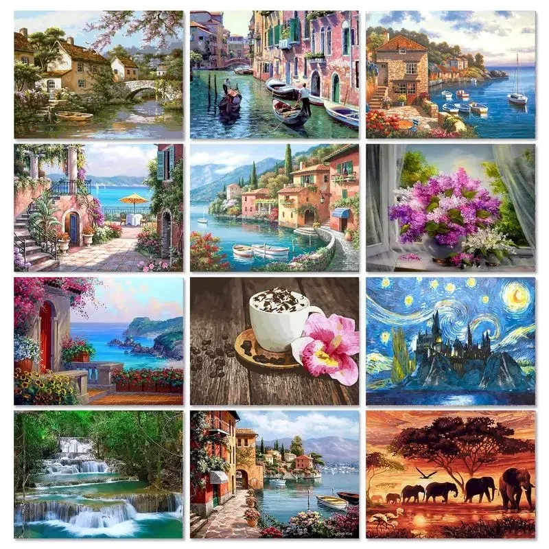 

575539 DIY Canvas Painting Adults Crafts Home Decoration