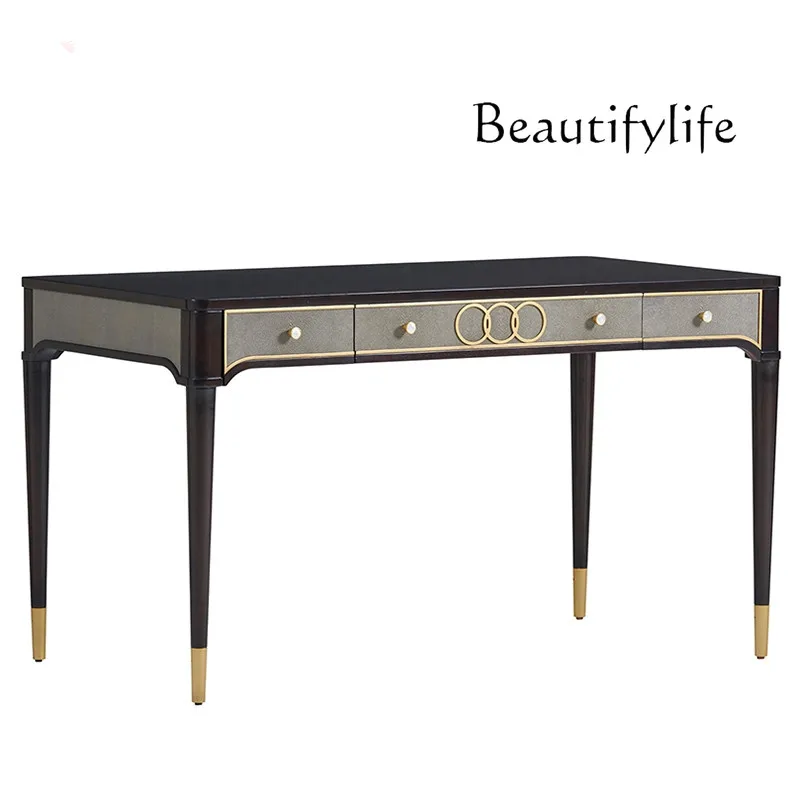 

Modern Minimalist Desk American Light Luxury Solid Wood Computer Desk Minimalist Small Apartment Study Study Table