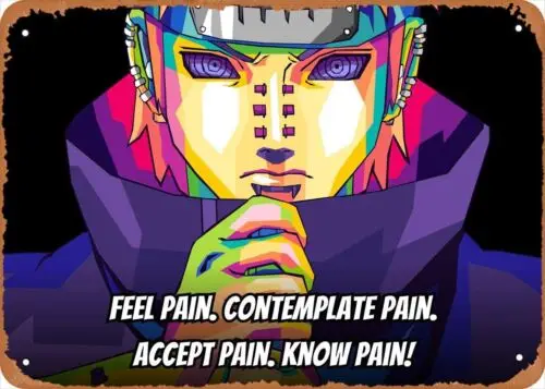 Poster Anime Quotes figure metal tin sign Pain Nagato Pop Art Wall Art Decor