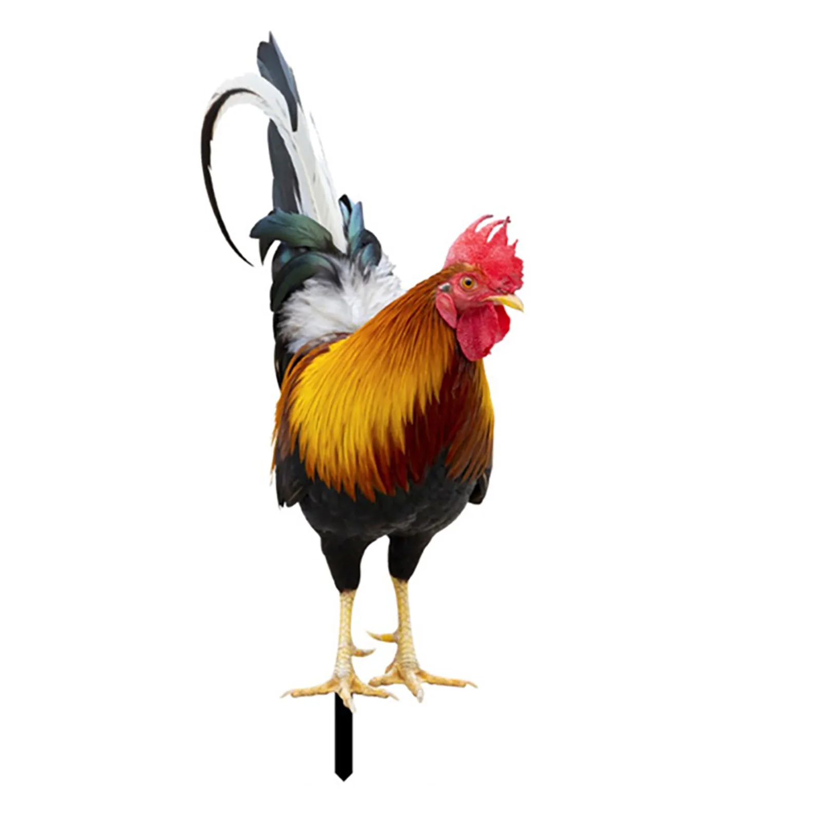 Rooster Statues Garden Stake Wearable and Durable Garden Stake for Scaring off Rodents and Birds