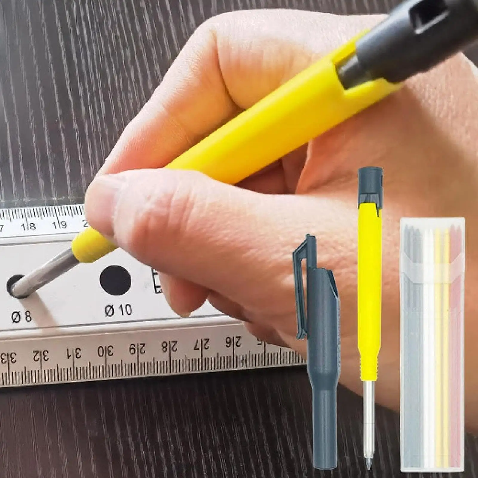 

Карпентерный карандаш, четыре цвета, сменные стержни, маркер с длинным носом для письма, черчения