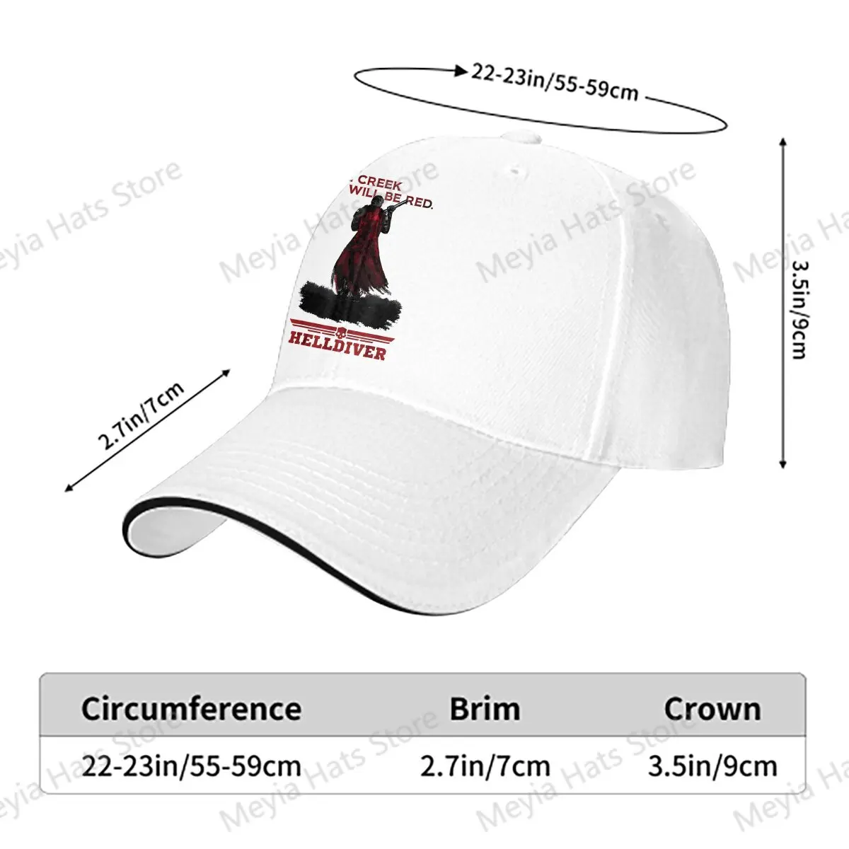 The Creek Will Be Red Helldivers 2 Malevelon Multicolor Hat Peaked Women's Cap Personalized Visor Protection Hats