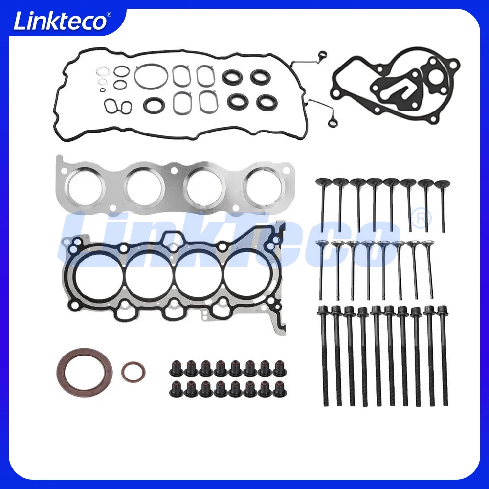 Kit de cadena de distribución para reconstrucción de motor, junta de culata, cojinete de varilla, juego de anillos de pistón, 2,0 L, L4, GAS, G4NC, para Hyundai Kia 2.0L