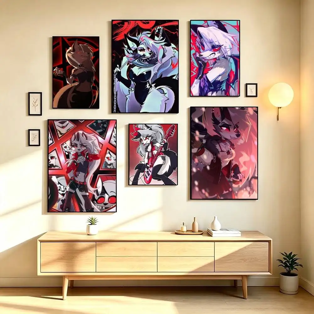 H-Helluva Boss Loona Animation Poster High Quality Dorm Living Room Aesthetic Wall Decoration Painting Stickers Gift