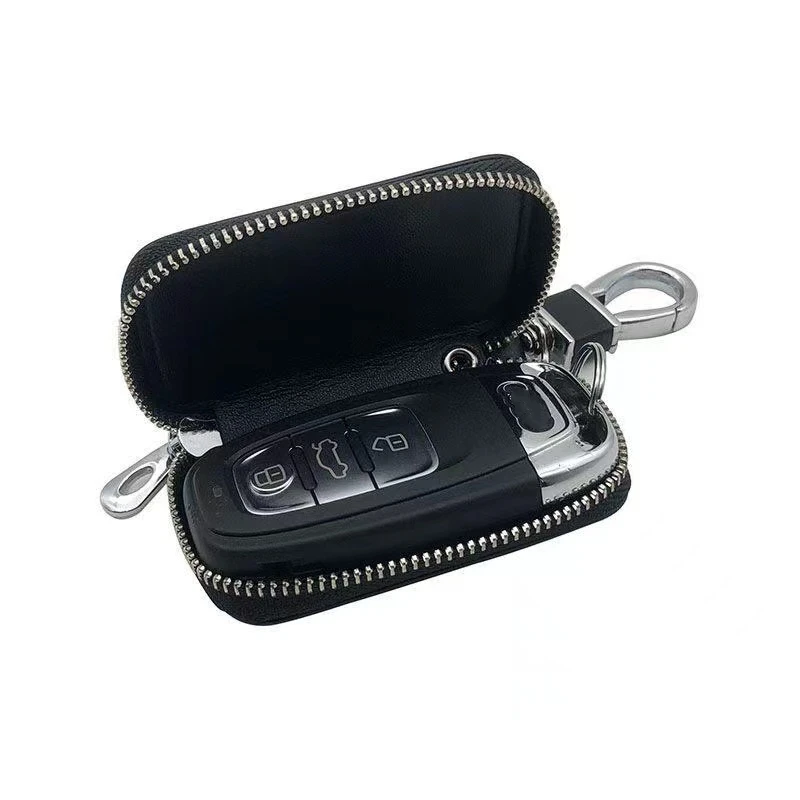 Leather Car Key Case Keys Full Cover Protection Shell Bag For SsangYong Actyon Korando Rexton Kyron Rodius Tivoli Musso Chairman