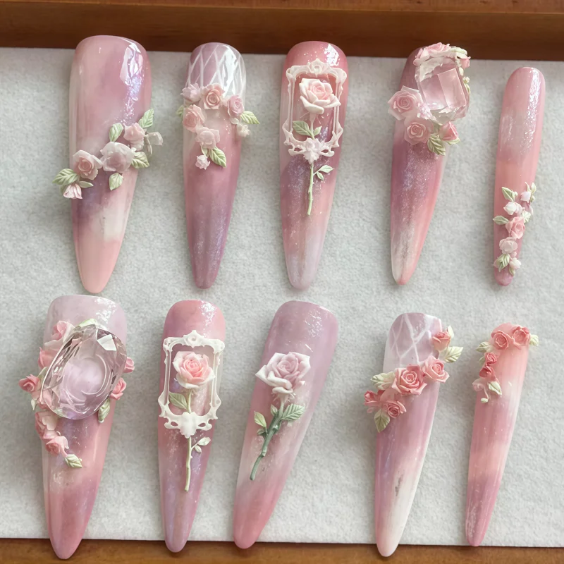 Transparente Silikon Nail Art Form Rose Blume Blütenblatt Zweig Blatt 3D Nagel Dekorationen Vielseitige Schönheit Nail art Werkzeuge