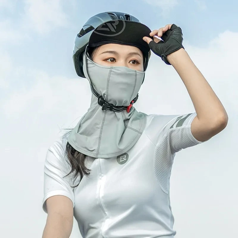 ROCKBROS Summer Cycling Face Masks Sun UV Protection Bicycle Balaclava Cap Bike Scarf Cool Ice silk Motorcycle Full Face Mask